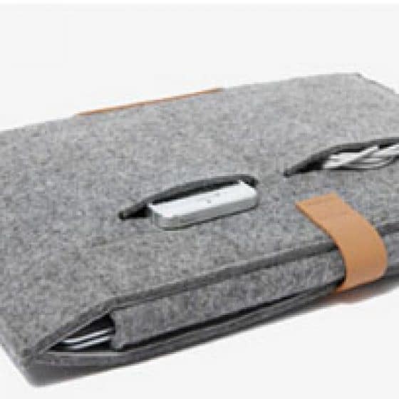 Sacoche – Pochette Protection Feutre de Laine Gris 11 Pouces