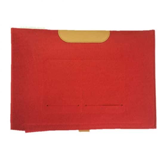 Sacoche – Pochette Protection Feutre de Laine Rouge 11 Pouces