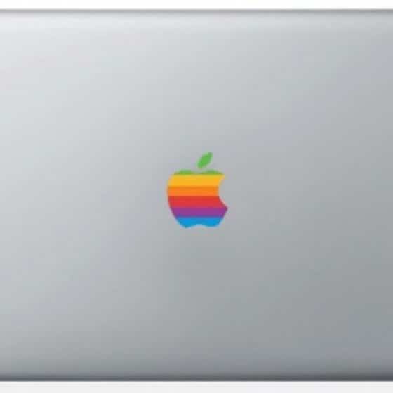 Stickers «Pomme Old School» pour Macbook 15 pouces