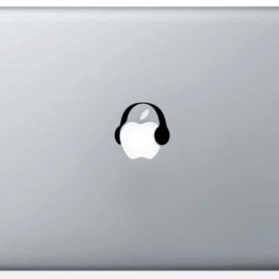Stickers « Casque Pomme » pour Macbook 11 pouces