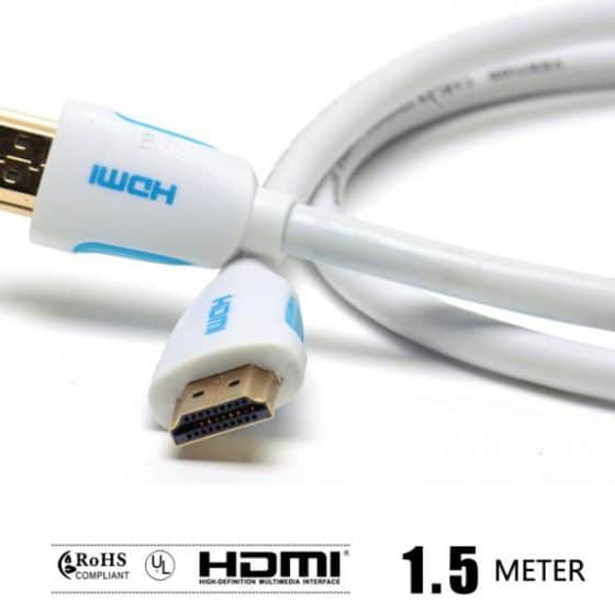 Cable HDMI 1m Blanc 1080p