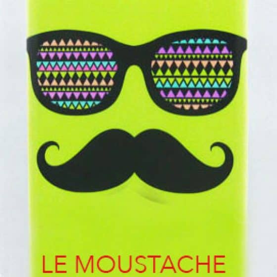 Coque Le Moustache Fluo