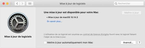 mettre à jour son mac