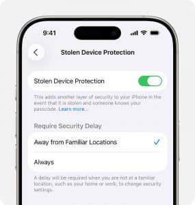 Protection contre le vol d'appareil