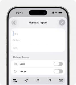 Créer un rappel