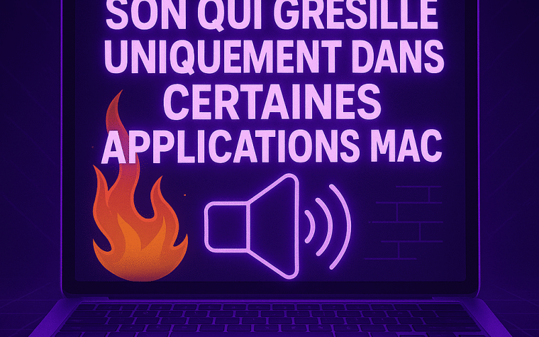 Son qui grésille uniquement dans certaines applications Mac