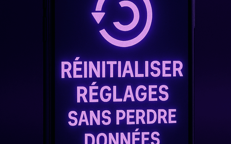iPhone réinitialiser réglages sans perdre données