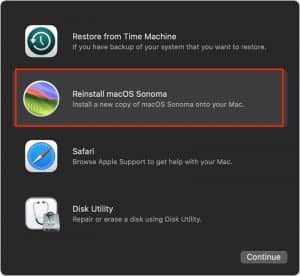 réinstaller macOS