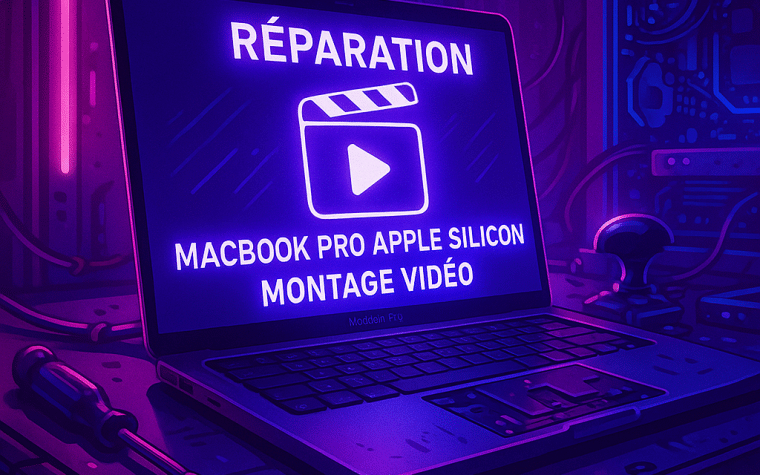réparation MacBook Pro Apple Silicon montage vidéo