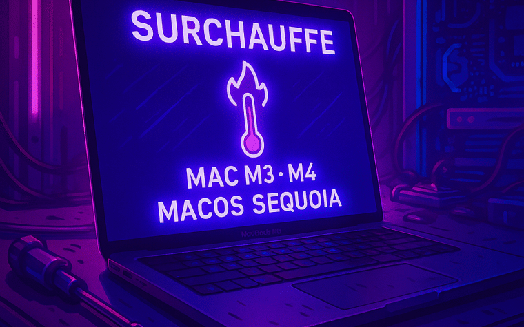 surchauffe Mac M3 M4 macOS Sequoia