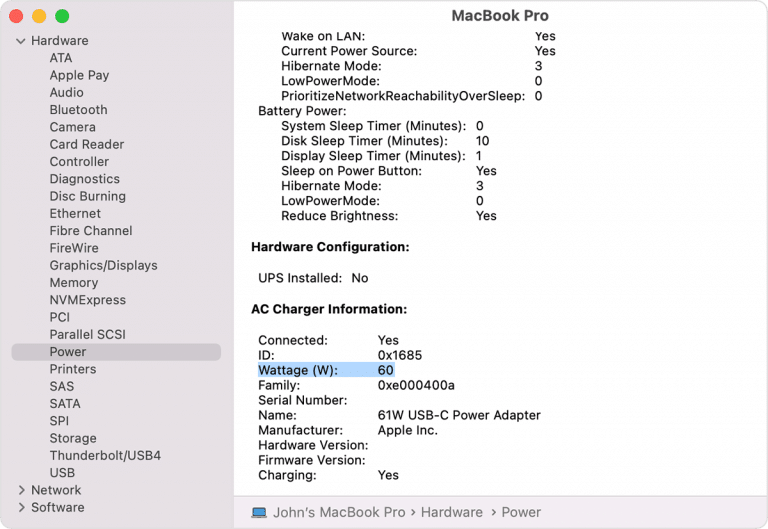 Preuve de charge Mac USB-C