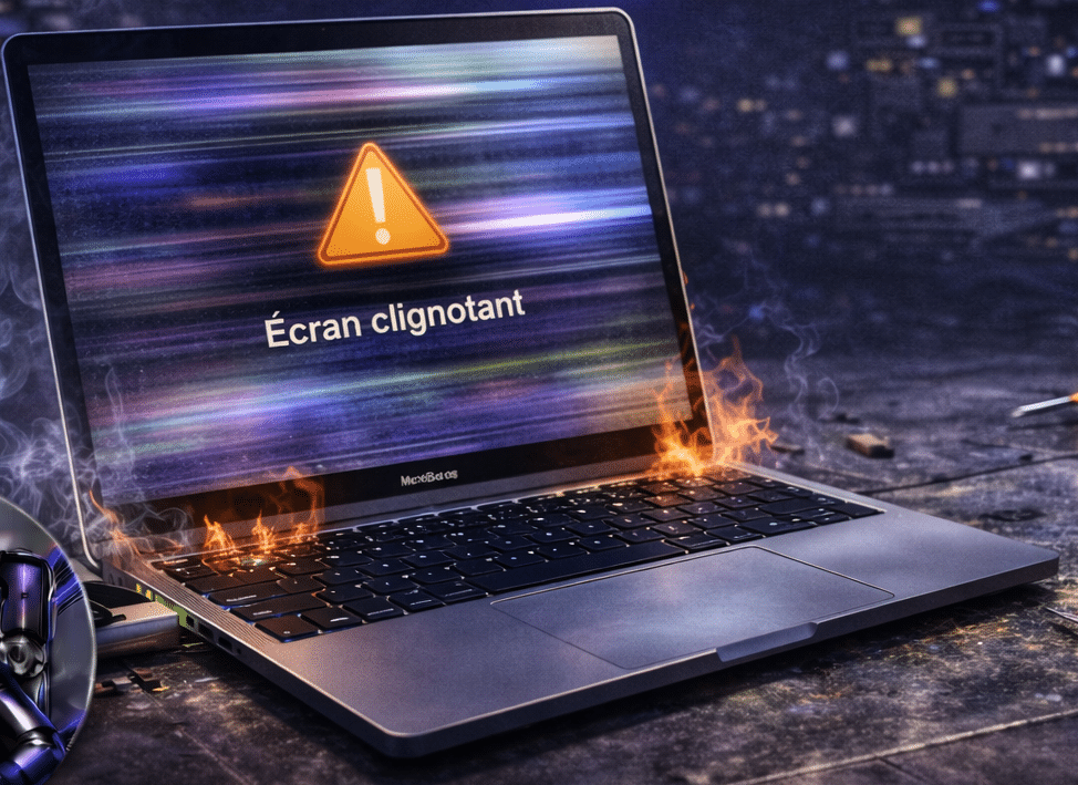 Écran MacBook qui clignote : le risque caché pour la dalle
