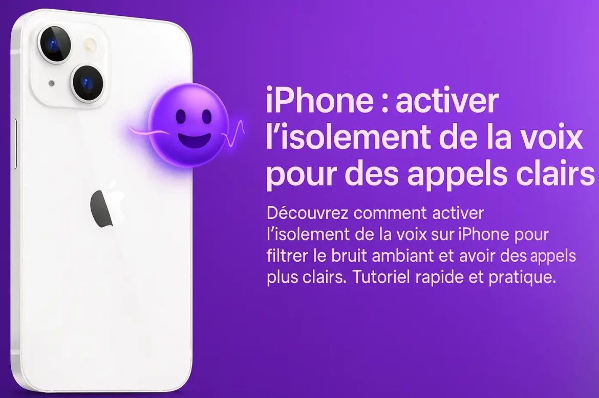 iPhone : activer l’isolement de la voix pour des appels clairs