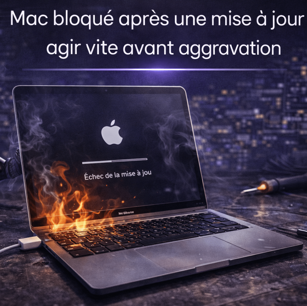 Mac bloqué après une mise à jour : agir vite avant aggravation