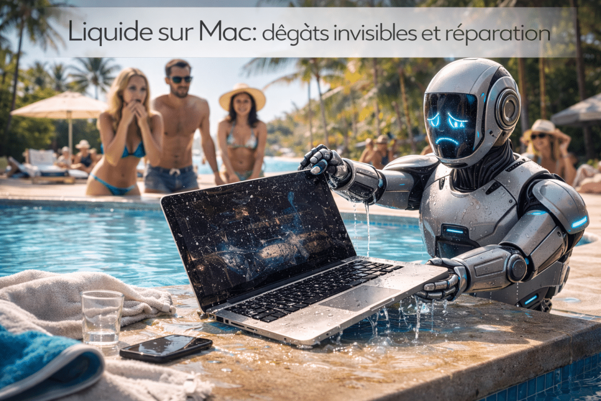 Liquide sur Mac : détection et réparation rapide