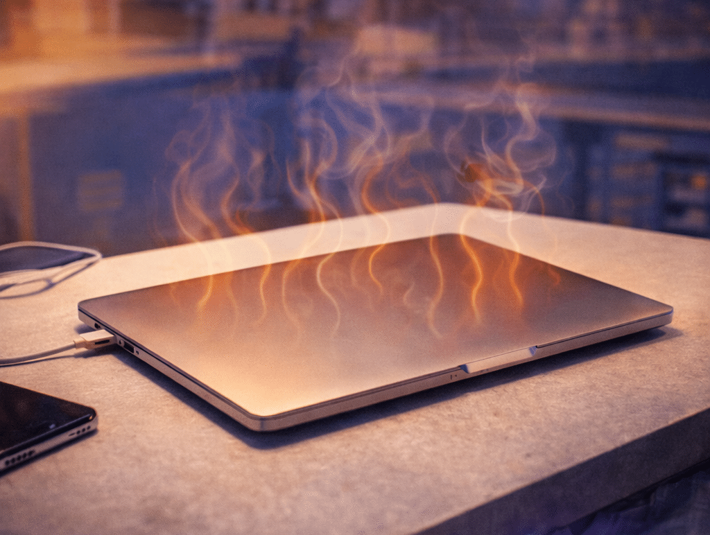 MacBook qui chauffe en charge capot fermé : solutions