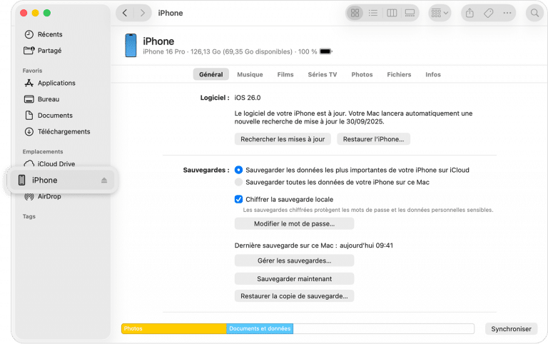 restauration iPhone