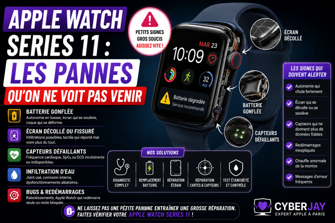 Apple Watch Series 11 : les pannes qu&rsquo;on ne voit pas venir