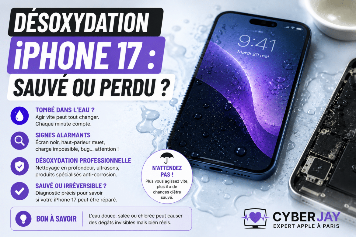 Désoxydation iPhone 17 : sauvé ou perdu ?