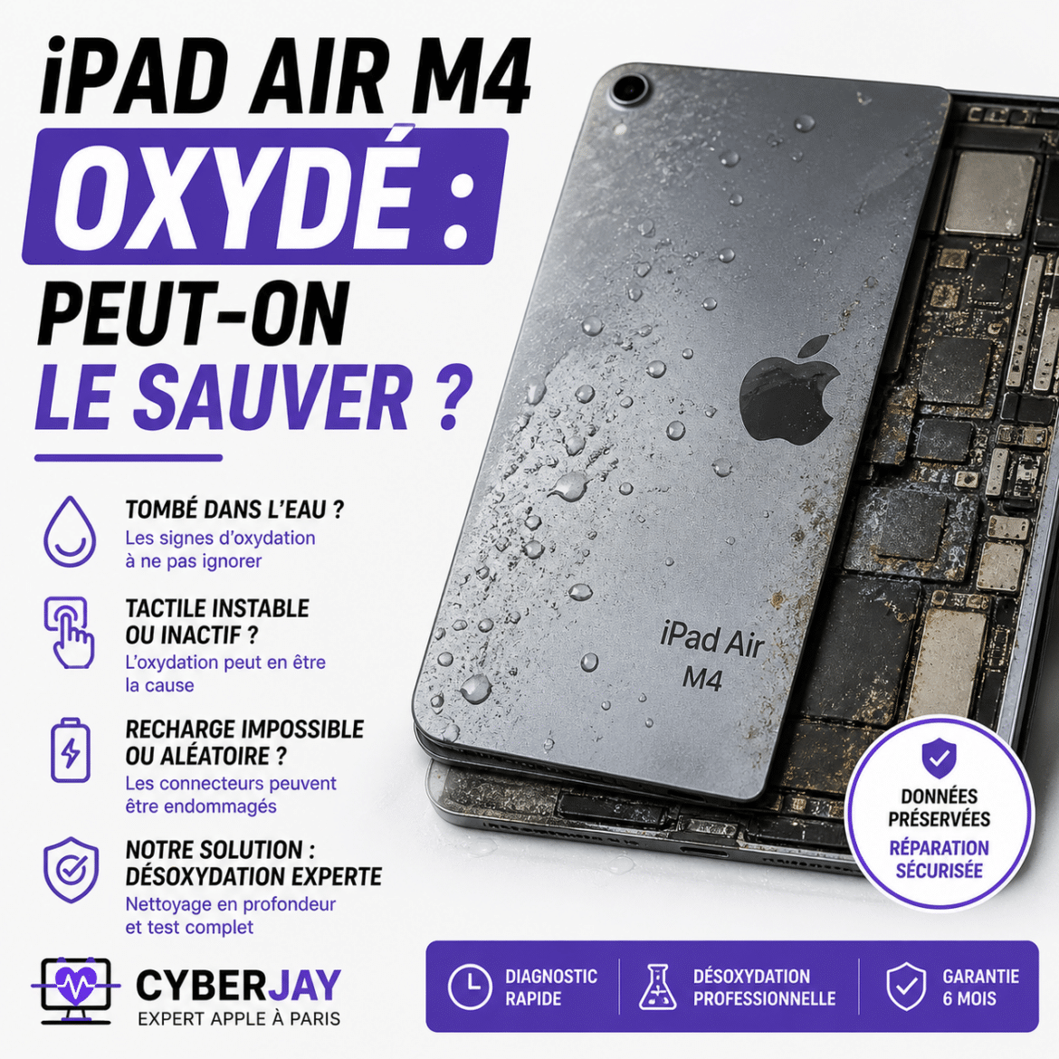 iPad Air M4 oxydé : peut-on le sauver ?
