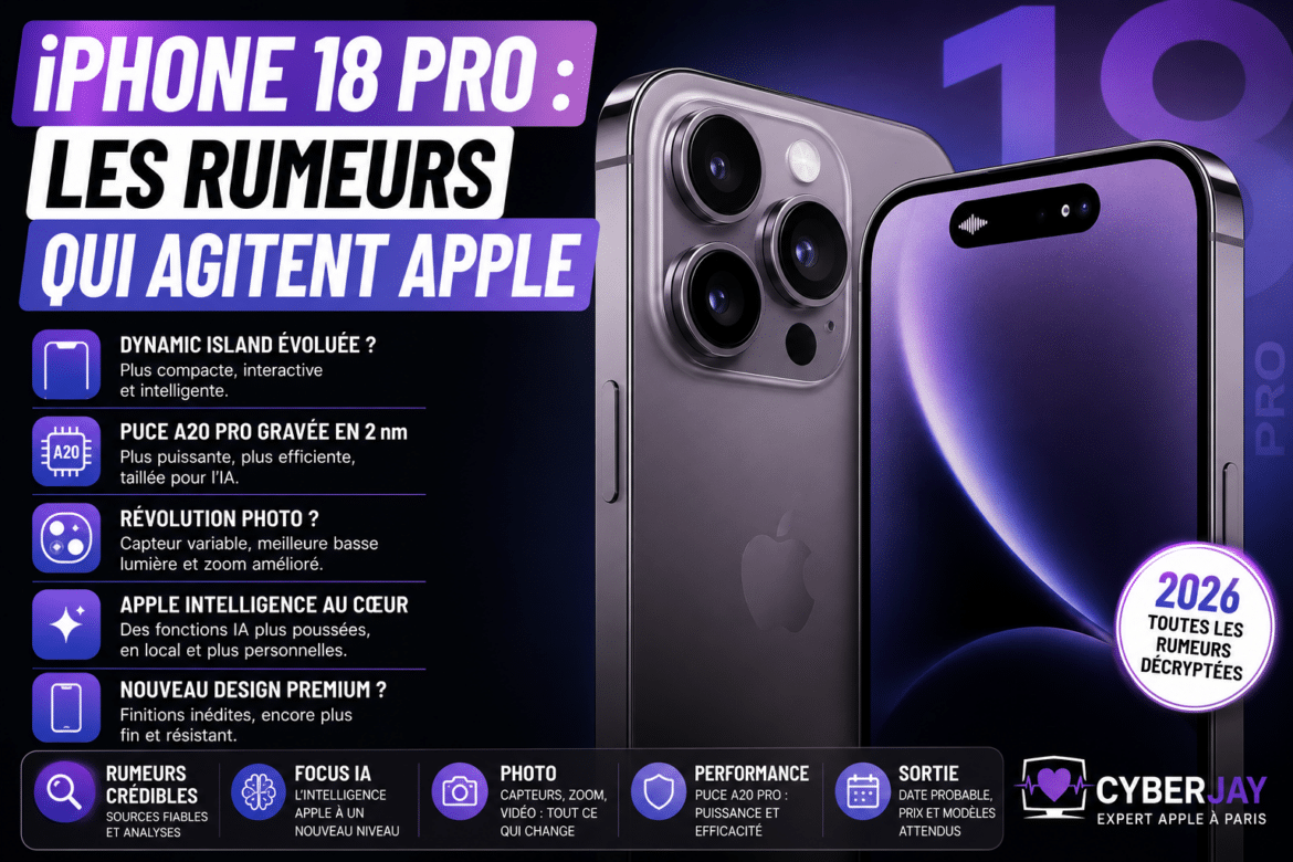 iPhone 18 Pro : les rumeurs qui agitent Apple