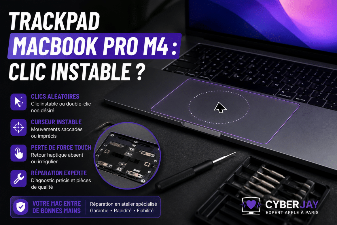 Trackpad MacBook Pro M4 : clic instable ?