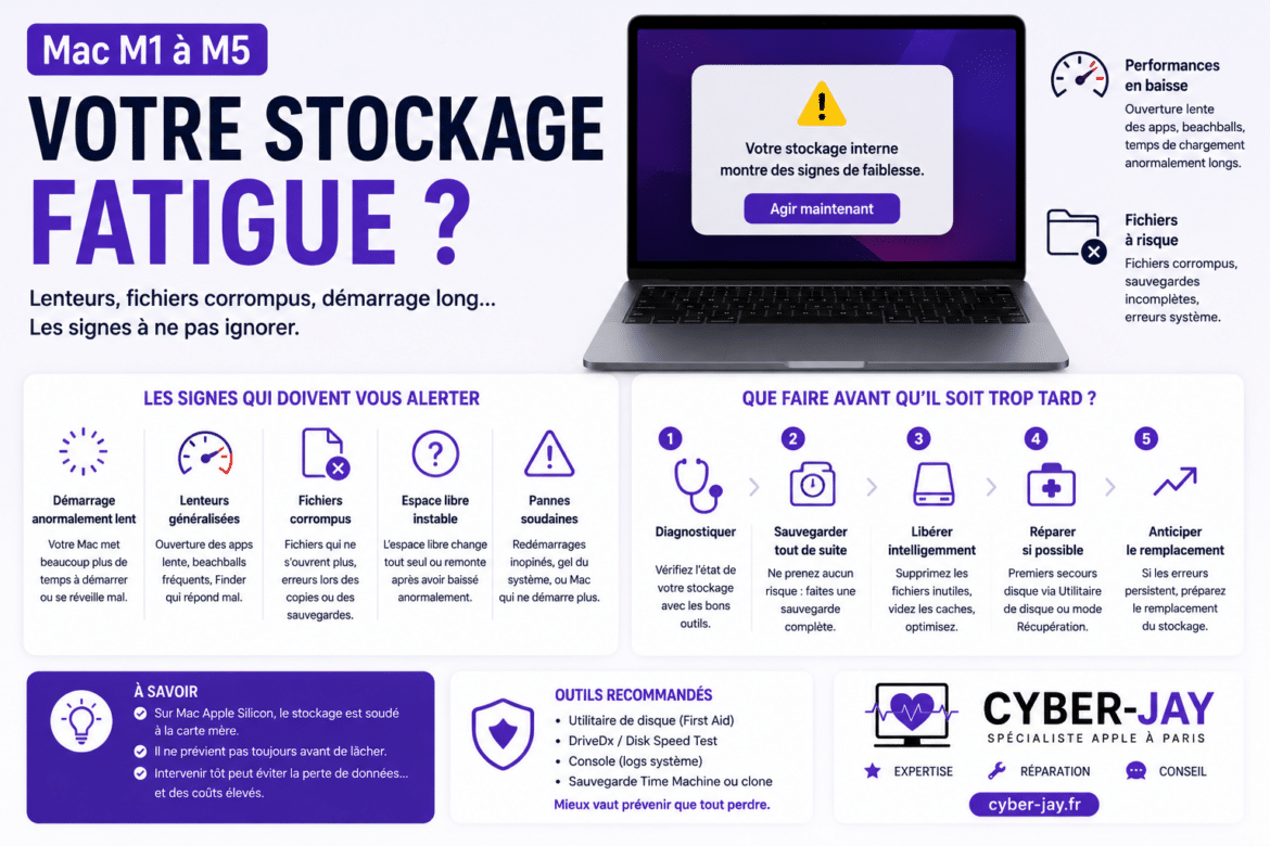 Mac M1 à M5 : votre stockage fatigue ?