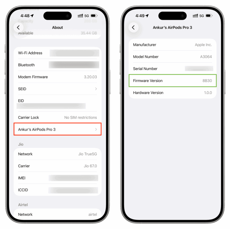 Tap-AirPods-name-in-iOS-About-settings-to-see-Firmware-Version-number