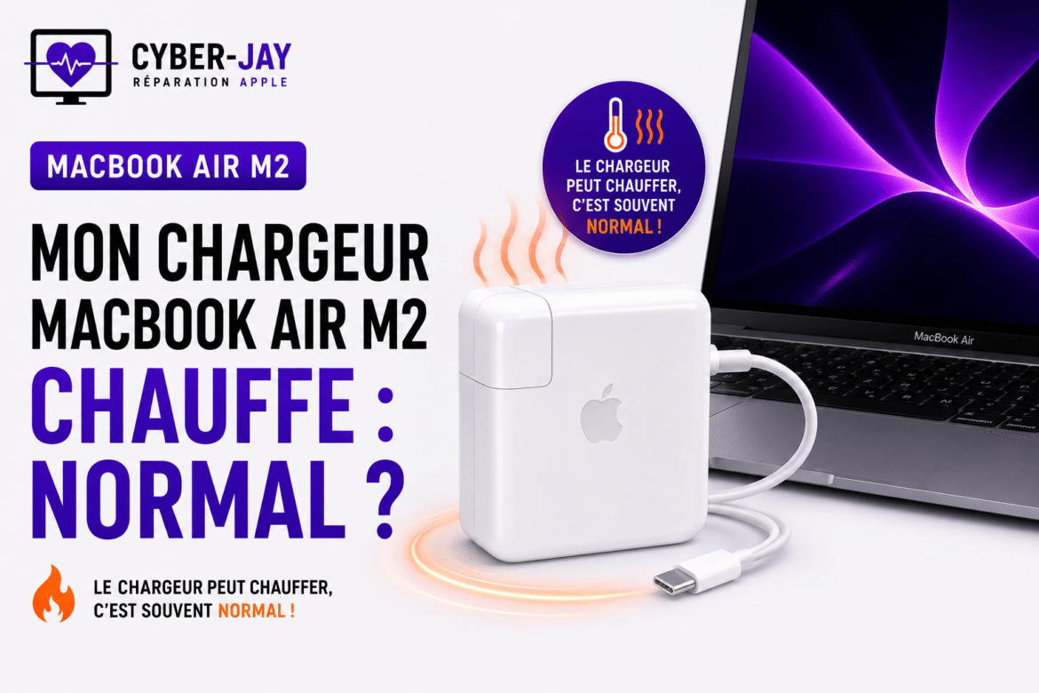 Mon chargeur MacBook Air M2 chauffe : normal ?
