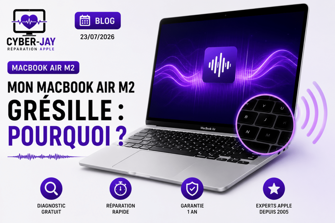 Mon MacBook Air M2 grésille : pourquoi ?