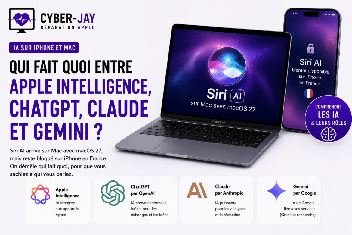 IA sur iPhone et Mac : qui fait quoi
