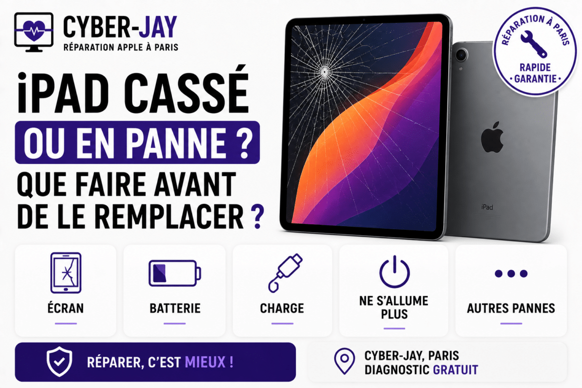 iPad cassé ou en panne : que faire avant de le remplacer ?