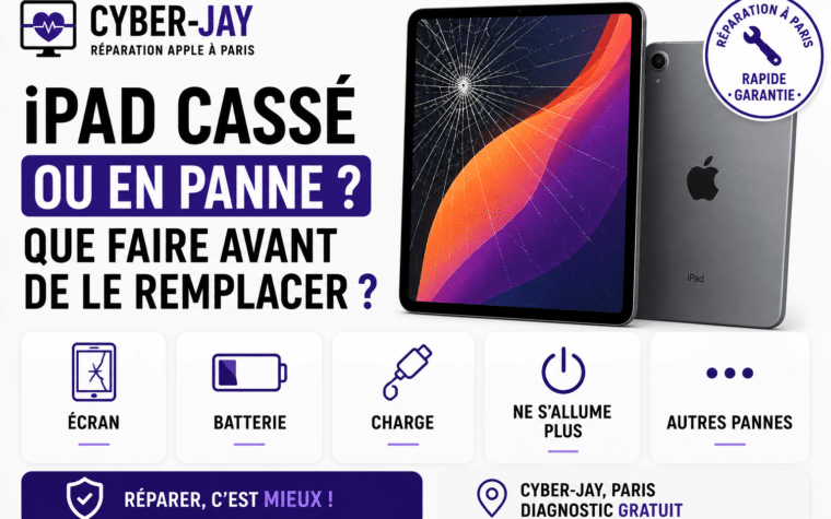 iPad cassé que faire Paris
