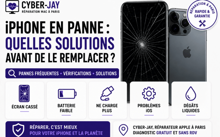 iPhone en panne Paris