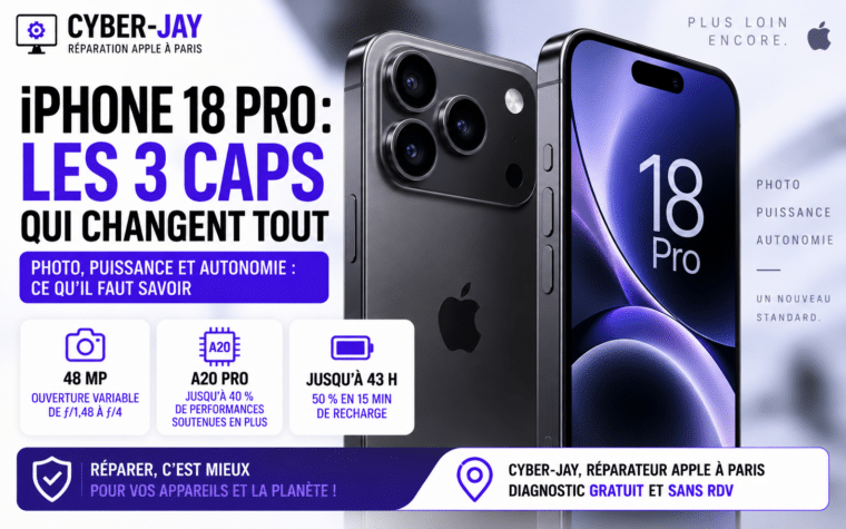 iPhone 18 Pro : les 3 caps qui changent tout