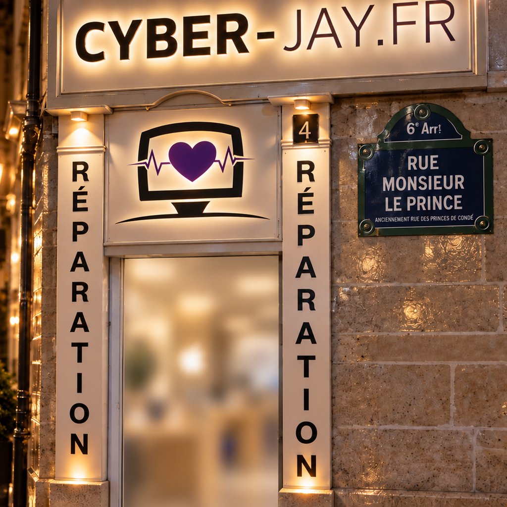 Devanture de la boutique CYBER-JAY, Paris 6e