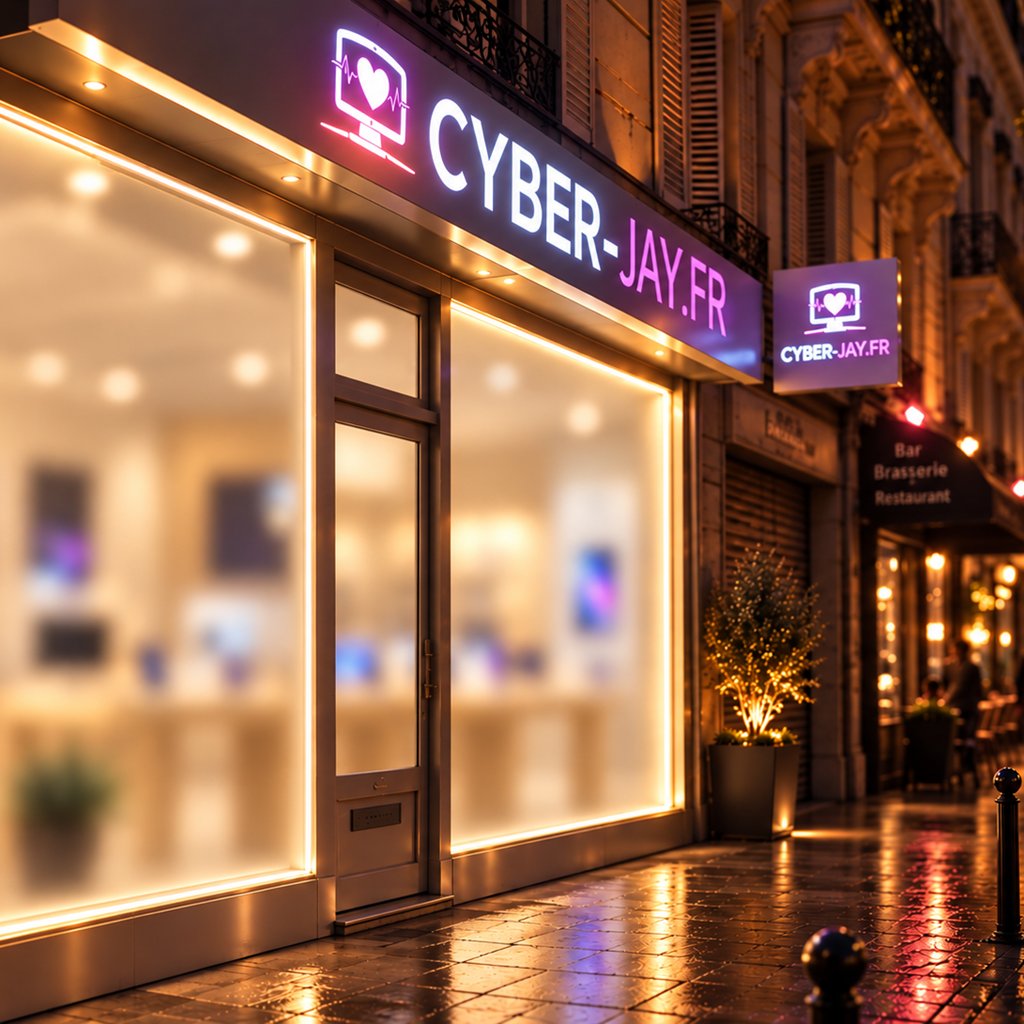 Devanture de la boutique CYBER-JAY, Paris 9e